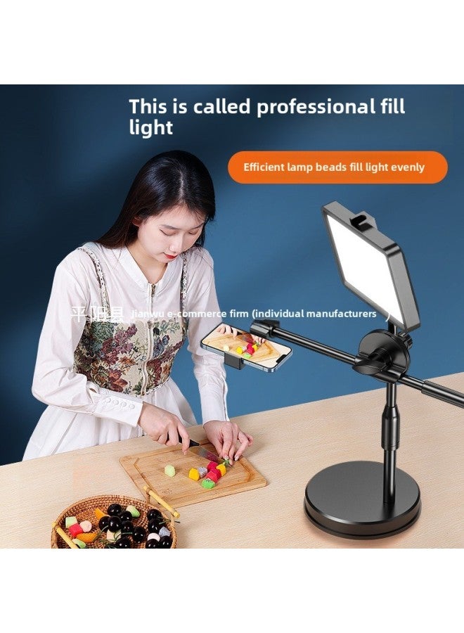 general Live Fill Light Led Photography Shooting Lighting Live Room Portable Desktop Camera Indoor Dedicated Lighting Anchor-Specifications:Medium Size 【three-color Soft Light Comes With 4 Color Pieces】 + 2 - Image 2