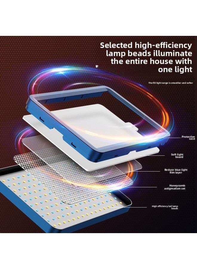 general Live Fill Light Led Photography Shooting Lighting Live Room Portable Desktop Camera Indoor Dedicated Lighting Anchor-Specifications:Medium Size 【three-color Soft Light Comes With 4 Color Pieces】 + 2 - Image 5