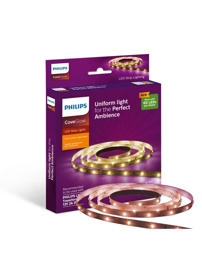 Philips ضوء LED من فيليبس للسطح | شريط LED بطول 5 أمتار لتزيين المنزل | كوف جلو، أبيض طبيعي | عبوة من 4 (يتطلب سائق بشكل منفصل) - Image 2