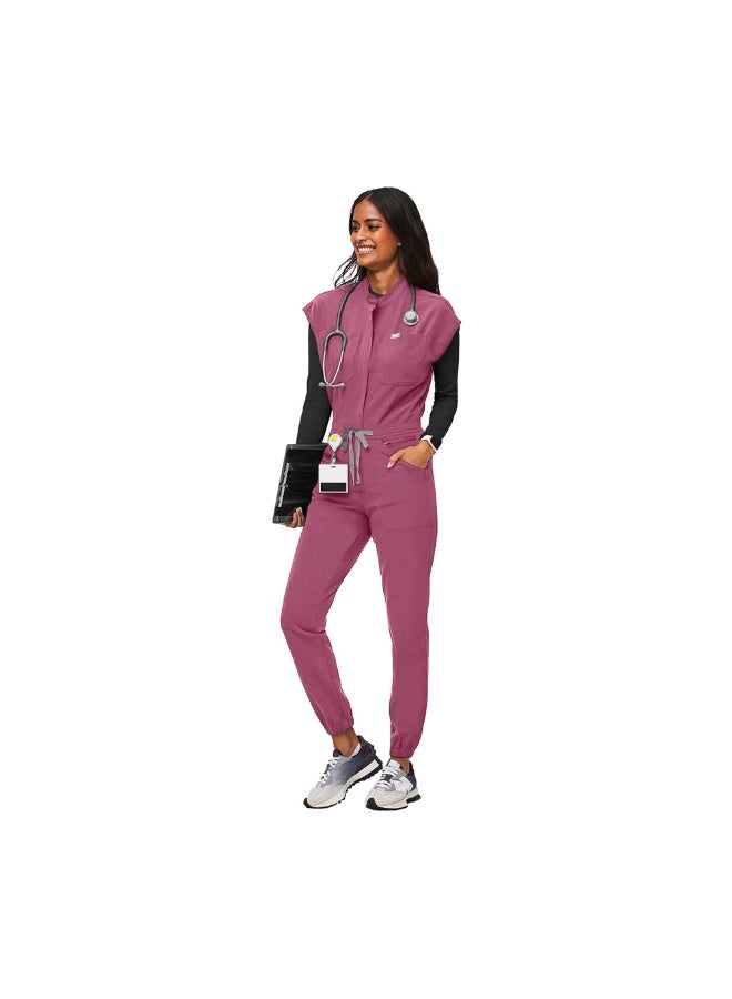 NIBEMINENT Jumpsuits Medical Scrubs Uniform Short Sleeve Nursing Workwear Nursing Uniforms Women Men Pet Doctor Scrub Medical Workwear - Image 1