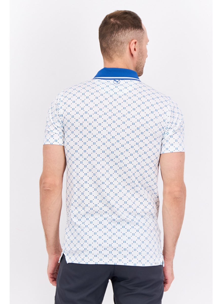 PUMA Men Sportswear Fit Short Sleeve Outdoor Polo Shirt, White  - Image 3