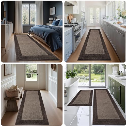 DOMUSTEX Machine Washable Kitchen Rug 24" x 36", Non Slip Kitchen Mat for Floor, Absorbent Entrance Throw Rug for Bedroom, Hallway, Bathroom, Door - Image 4