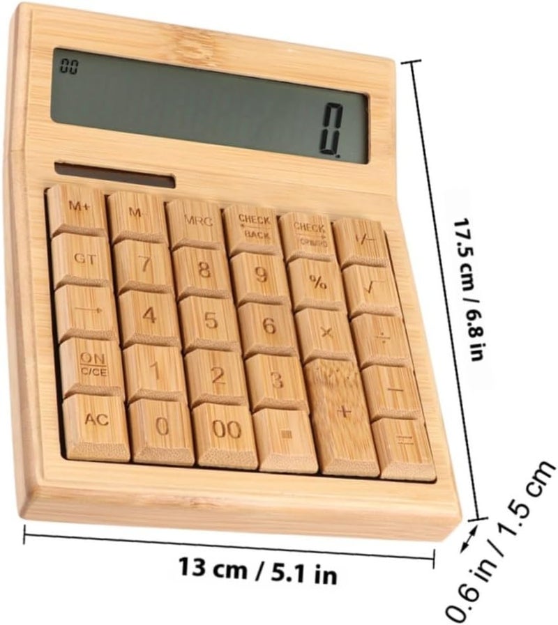 Solar 29-Key Calculator Portable Electronic Solar-Powered Office Calculator with Tilt Display for Home, School, and Travel Use - Image 2