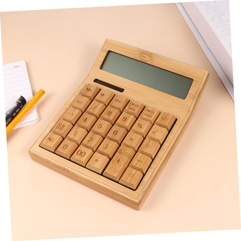 Solar 29-Key Calculator Portable Electronic Solar-Powered Office Calculator with Tilt Display for Home, School, and Travel Use - Image 5