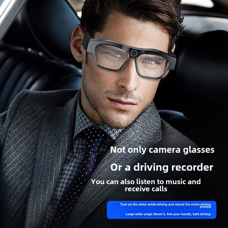 4K Ultra-Clear Bluetooth Fashion Glasses with Camera Black 16g Black 16g