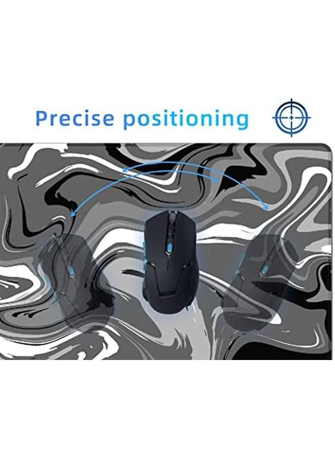 إيروريكس لوحة ماوس كبيرة للألعاب مضادة للانزلاق ولوحة ماوس كبيرة للوحة المفاتيح وبساط مكتب بحواف مخيطة 700 × 300 مم باللونين الرمادي والأسود 0072 - Image 3