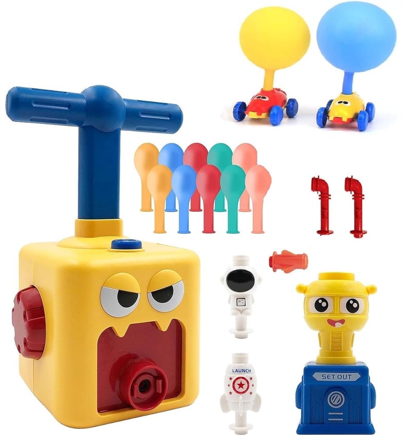 Galaxy Hi-Tech Balloon Launcher Car Toy Set, Balloon Powered Car Toys, Balloon Racers Toy with Pump Creative Inflatable Racing Car for Kids Intelligence Education Children's Toys-Multicolour - Image 1