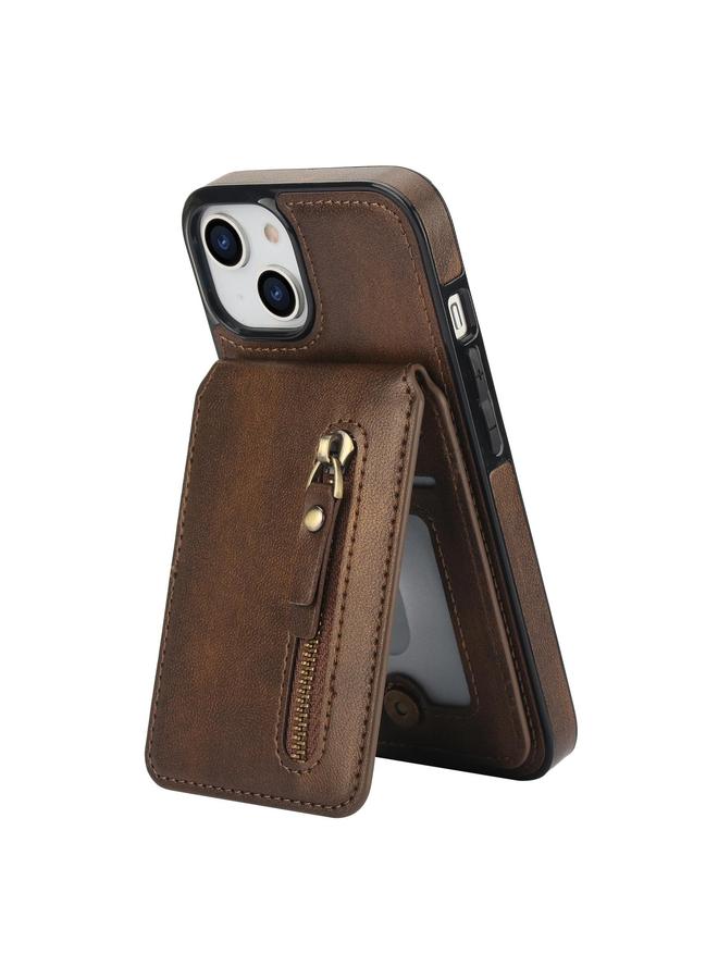 S-TOP Case For iPhone 12 mini Zipper Wallet Split MagSafe Leather Back Phone Case - Image 2