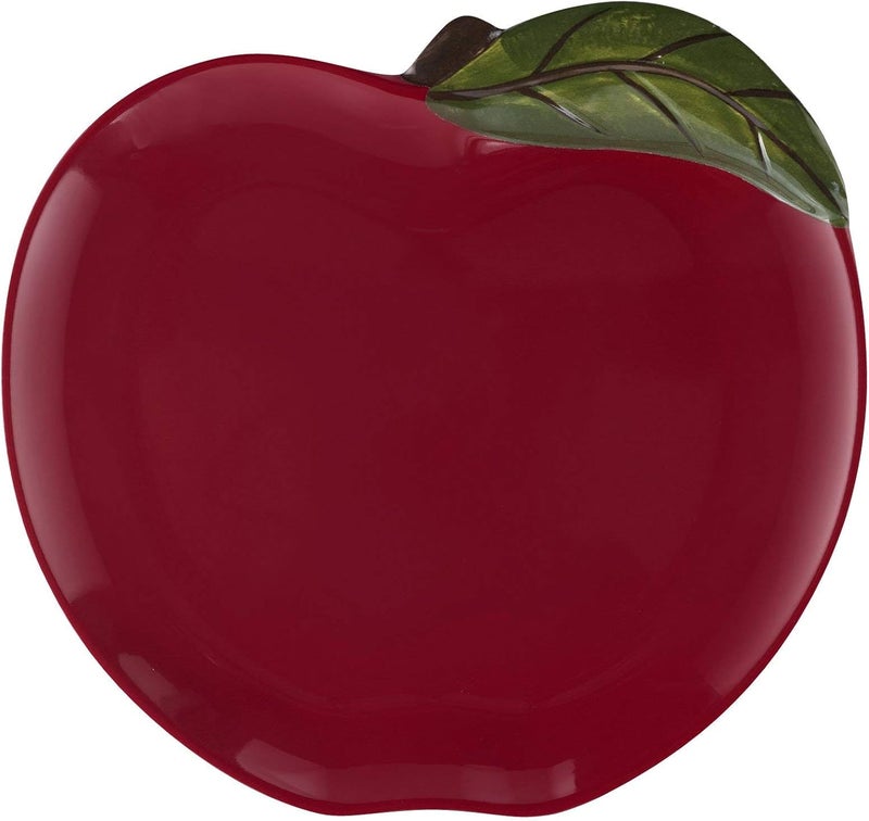 UP طقم أطباق خارجي من UPware مكون من 12 قطعة بتصميم تفاحي من الميلامين، أطباق وأوعية لخدمة 4 أشخاص باللون الأحمر - Image 5