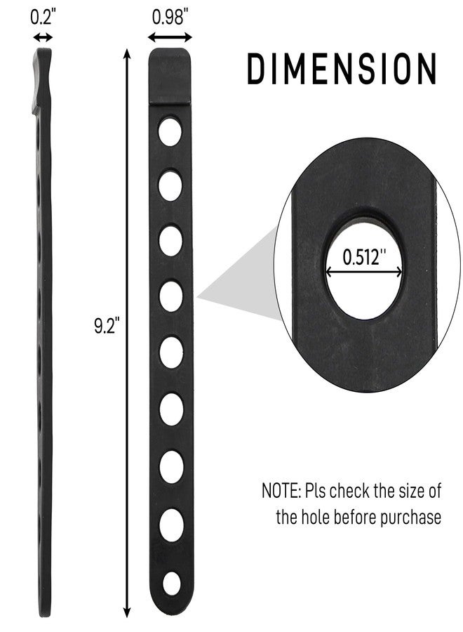 Nagpew 12 Pieces Rubber Bike Rack Straps, Bicycle Wheel Strap Replacement, Bike Cradle Carrier Wheel Stabilizer Strap with Holes for Outdoor Activities Car Rack, Cradle Tie Down - Image 2