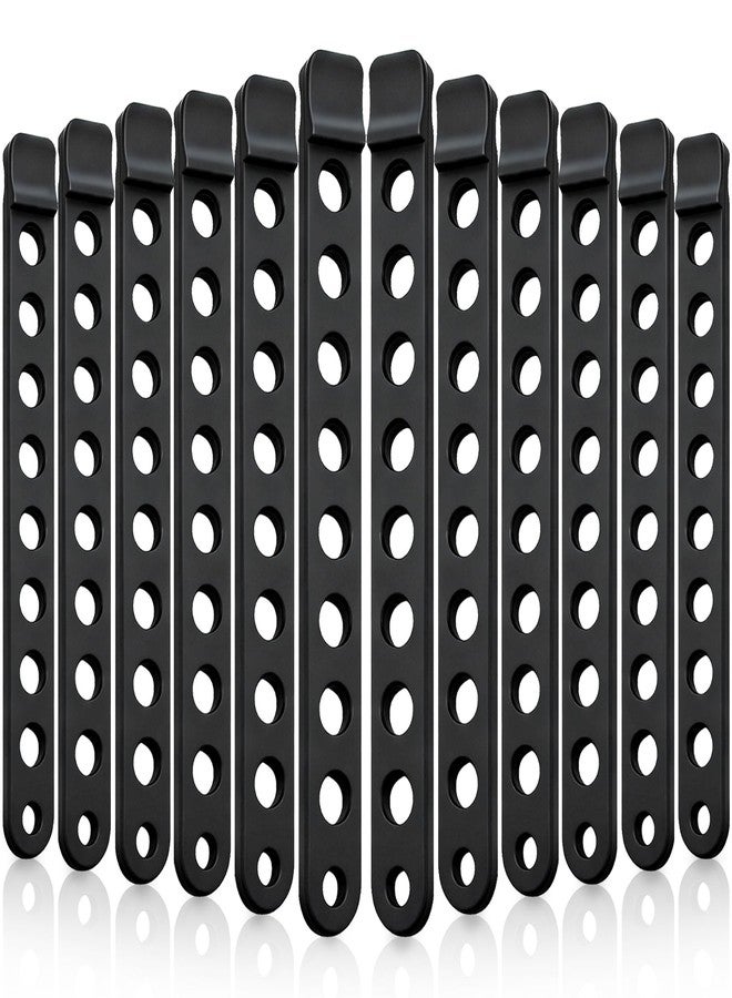Nagpew 12 Pieces Rubber Bike Rack Straps, Bicycle Wheel Strap Replacement, Bike Cradle Carrier Wheel Stabilizer Strap with Holes for Outdoor Activities Car Rack, Cradle Tie Down - Image 1
