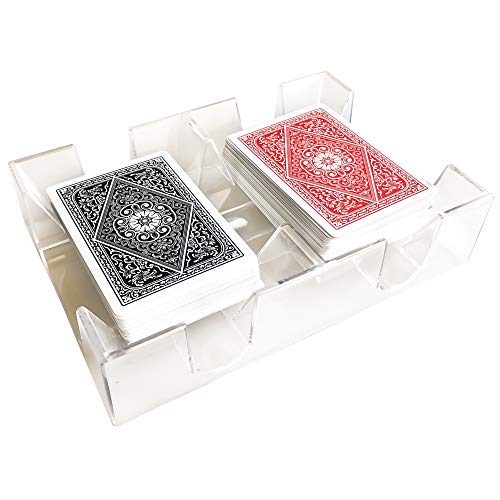 Yuanhe Clear 2 Deck Canasta Playing Card Tray-No Swivel Base - Image 1