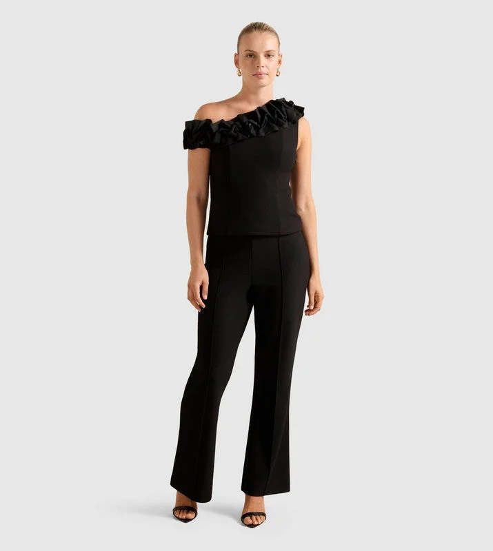 forever new  SADIE Asymmetric Neck Ruffled Top for Women | Best Price UAE