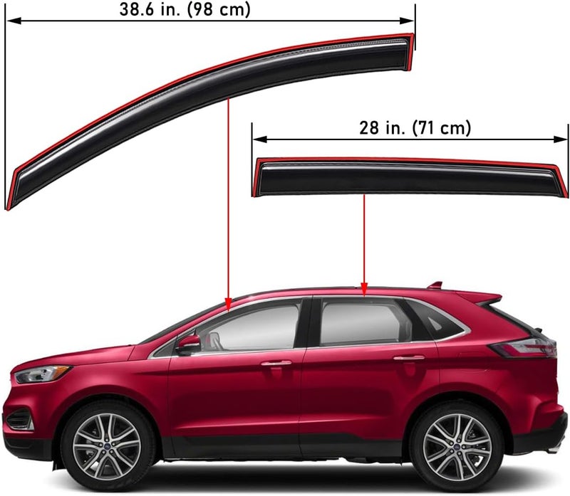 Lightronic In-Channel Side Window Visor Deflector for Ford Edge - Image 2