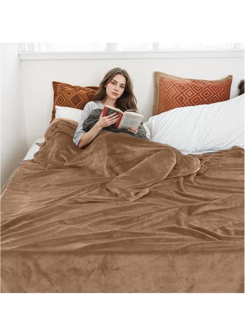 T G H Flannel Fleece Single Size 160x220cm for All Season Fluffy Blanket Warm Bed Blanket Throw for Sofa & Bed Comfortable and Soft Blanket  - Image 2