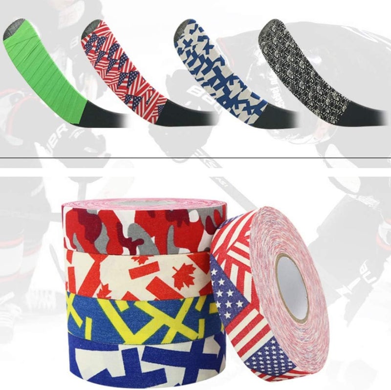 klarako 2 Rolls Cotton Cloth Antiskid Sports Tape for Hockey Baseball Bat - 1 Inch Wide, 11 Yards Long - Varies of Colors - Image 4