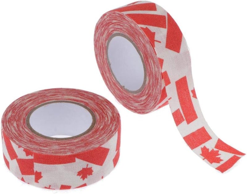 klarako 2 Rolls Cotton Cloth Antiskid Sports Tape for Hockey Baseball Bat - 1 Inch Wide, 11 Yards Long - Varies of Colors - Image 1