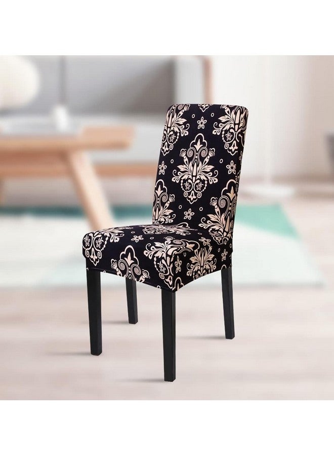 House of Quirk Polyvinyl Chloride (PVC) Dining Chair Cover with Rectangular Table Covers for Kitchen Waterproof Dining Table Cloth (Cambric Black, 1 Rectangular Table Cover + 6 Chair Cover) - Image 3