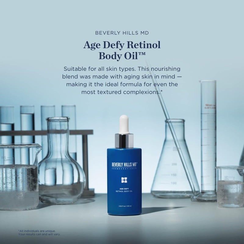 Beverly Hills MD Age Defy Retinol Body Oil- Reduce Wrinkles, Lift, Firm & Tighten Skin w/Marula- Hydrate Crepey Skin & Support Collagen- Anti-Aging for Sagging Skin- Chest, Neck, Arms, Hands, Thighs - Image 4