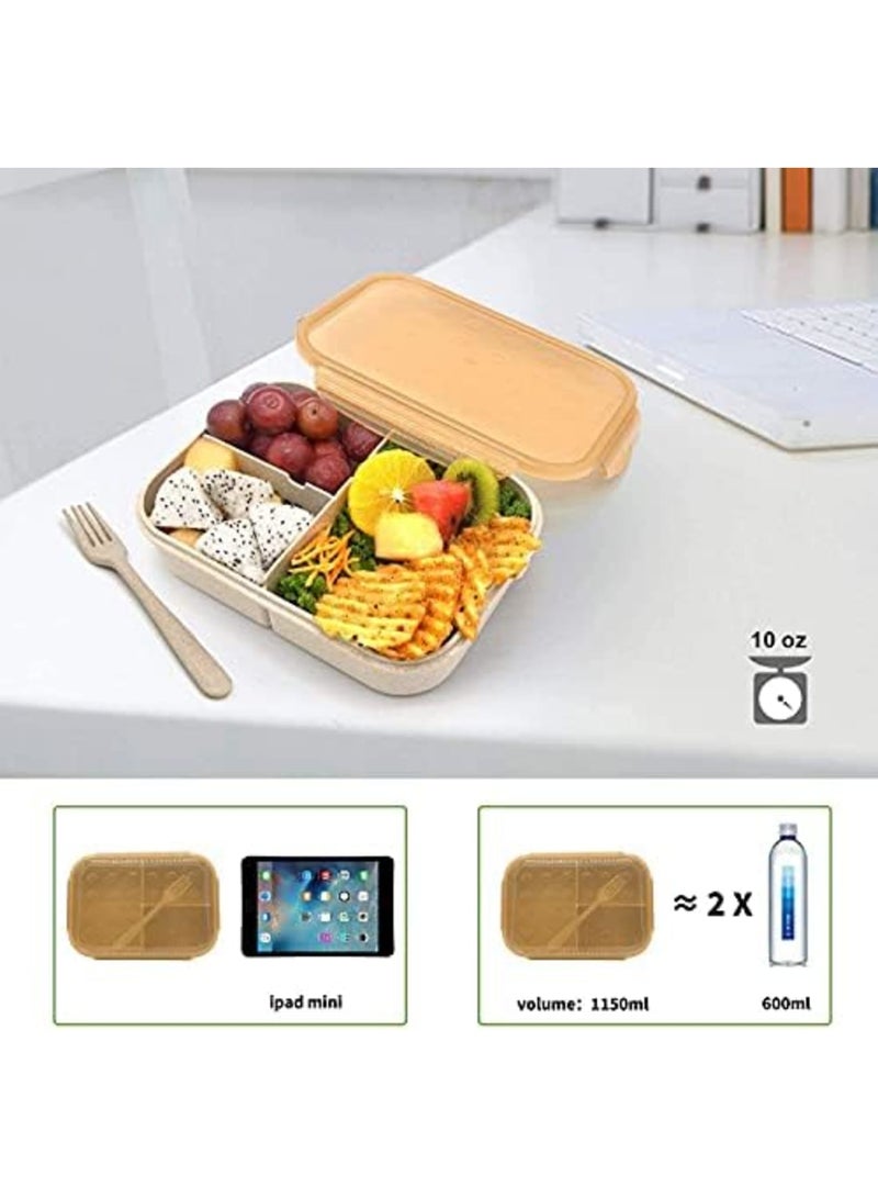 Luckam Bento Box for Adults Lunch Containers for Kids 3 Compartment Lunch Box Food Containers Leak Proof Microwave Safe - Image 5