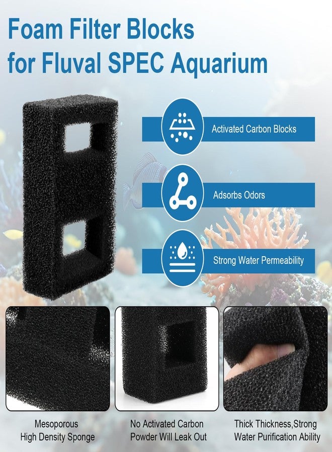 HEBRAR A1376 Foam Filter Block Replacement Aquarium Filter Media Compatible with Fluval SPEC, EVO and Flex Desktop Aquarium Series, Foam Filter Media Sponge for Fluval Filter Replacement 2 PCS - Image 4