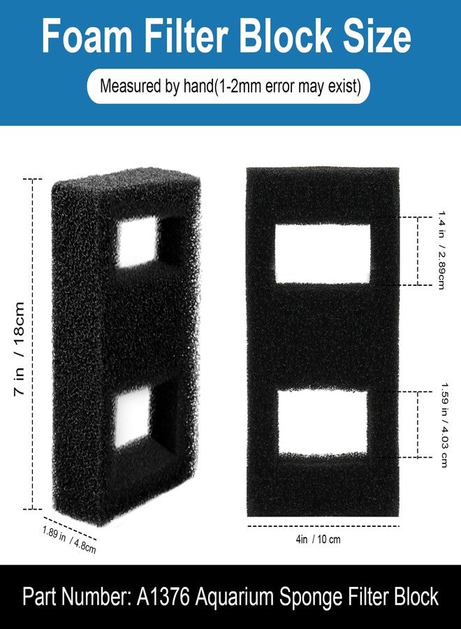 HEBRAR A1376 Foam Filter Block Replacement Aquarium Filter Media Compatible with Fluval SPEC, EVO and Flex Desktop Aquarium Series, Foam Filter Media Sponge for Fluval Filter Replacement 2 PCS - Image 3