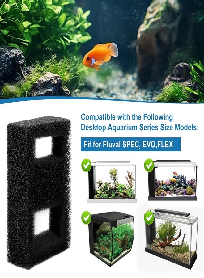 HEBRAR A1376 Foam Filter Block Replacement Aquarium Filter Media Compatible with Fluval SPEC, EVO and Flex Desktop Aquarium Series, Foam Filter Media Sponge for Fluval Filter Replacement 2 PCS - Image 2
