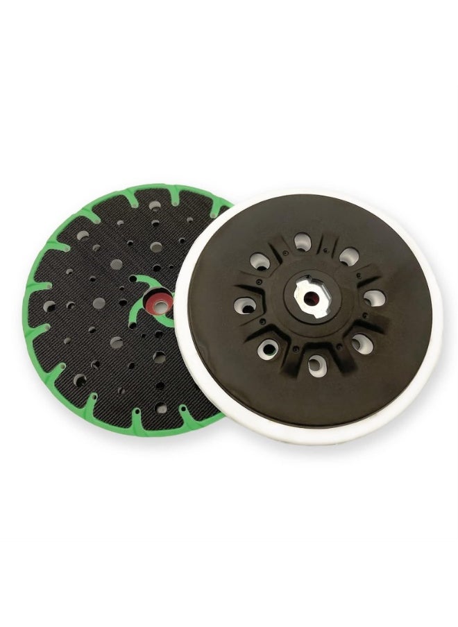 Generic Upgraded Hard Back-up Sanding Pad Compatible with ETS 150/3 EQ, ETS EC 150/5 EQ, ETS 150/3 EQ, ETS 150/5 EQ Sander, 17/48-Hole Disc, 6-Inch 1Pack Color Green  - Image 1