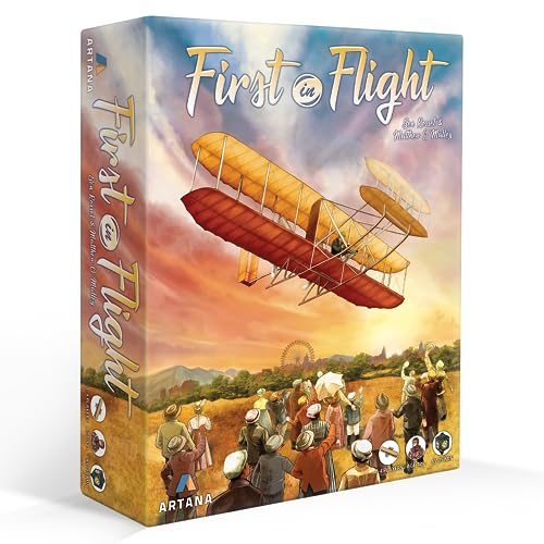 Genius Games First In Flight: MENSA Award Winning Board Game About Historical Aviation - Strategy Board Game for Teens, Adults and Heavy Gamers - A Flight-Themed Adventure Card Game for Airplane Enthusiasts - Image 1