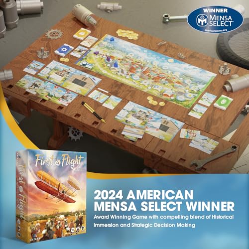 Genius Games First In Flight: MENSA Award Winning Board Game About Historical Aviation - Strategy Board Game for Teens, Adults and Heavy Gamers - A Flight-Themed Adventure Card Game for Airplane Enthusiasts - Image 5