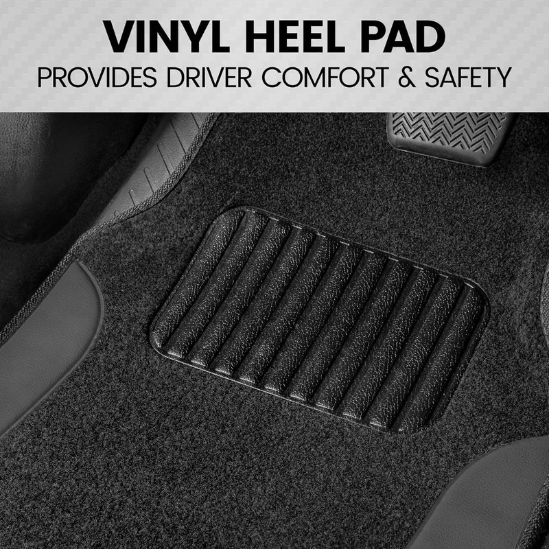BDK Combo Car Seat Covers and Auto Carpet Floor Mats Set - Gray Accent - Image 4