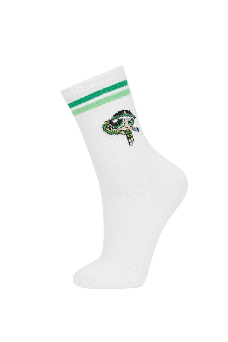 DeFacto Multicolour Woman Women PowerPuff Girls 3 Pack Cotton Short Socks Casual - Image 3