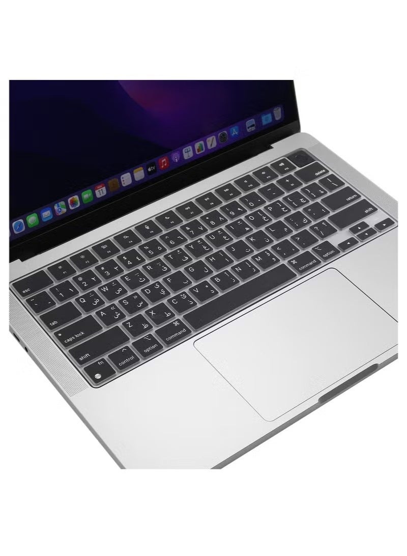 Arabic Silicone Keyboard Cover for MacBook 2021 Newest Pro 14 inch M1 Pro Max Chip A2442 A2991 A2992 & 2021 Pro 16 inch M1 Pro Max Chip A2485 Keyboard Cover Protective Skin USA Layout - Image 2