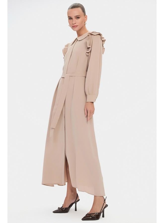 جون فستان ماكسي بياقة مكشكشة - Image 2