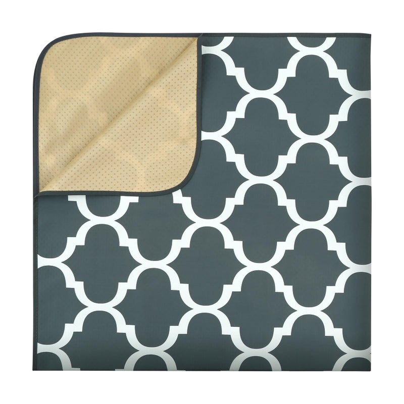 CLCROBD Splat Mat for Under High Chair/Arts/Crafts by CLCROBD, 51" Baby Anti-Slip Food Splash and Spill Mat for Eating Mess, Waterproof Floor Protector and Table Cloth (Lattice) - Image 2