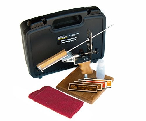 KME Sharpeners KME Precision Knife Sharpener System with 4 Gold Series Diamond Hones  Base Included 