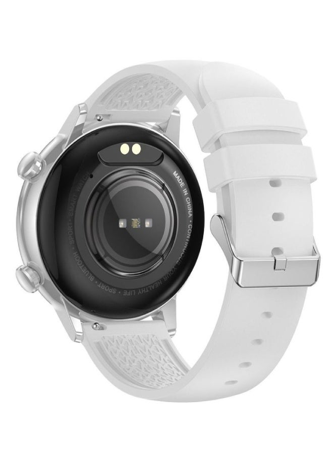 AROAQ HK39 Smartwatch 1.1″ HD Display, Bluetooth Calling, NFC, BP Monitor, SpO2, Heart Rate, Fitness Tracker, Waterproof – Silicone Strap , White - Image 3