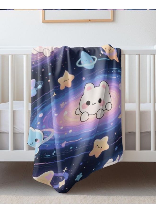 عام بطانية رقيقة من الفانيلا الكرتونية للأطفال والرضع (دافئة ومريحة، ومناسبة للنوم والألعاب) 70 سم * 100 سم - Image 2