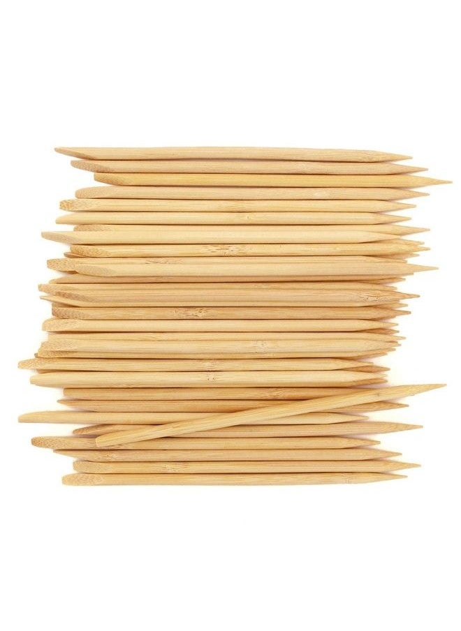 BambooMN Disposable Bamboo 15Cm 5Mm Nail Art Manicure Pedicure Sticks Cuticle Pushers Remover Tool 100 Pieces Great For Diy Wedding Nails  - Image 2