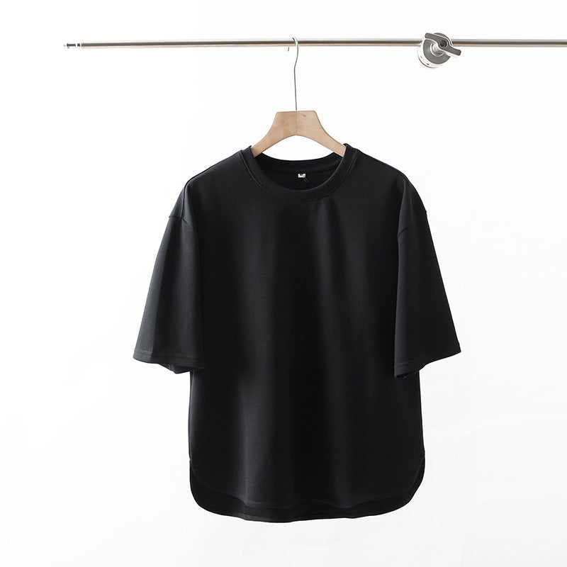 Amekaji Short-Sleeve T-Shirt for Men, Summer Loose Oversized Drop-Shoulder Air Cotton T-Shirt, Breathable and Loose Fit - Image 1