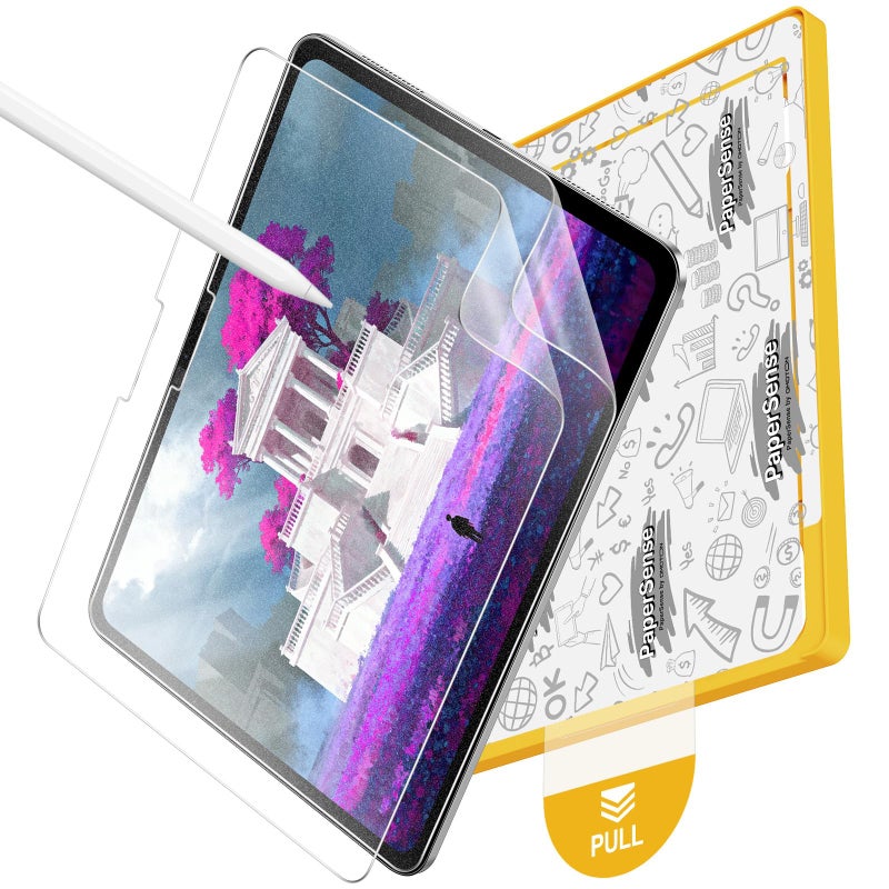 Omoton حماية شاشة ورقية OMOTON PAPERSENSE 2 عبوة لجهاز iPad Pro 13 بوصة M5 M4(الجيل 8/7، 2025/2024)، فيلم PET غير لامع مضاد للتوهج مع صينية تركيب سهلة، ارسم كما على الورق، استجابة فائقة - Image 1