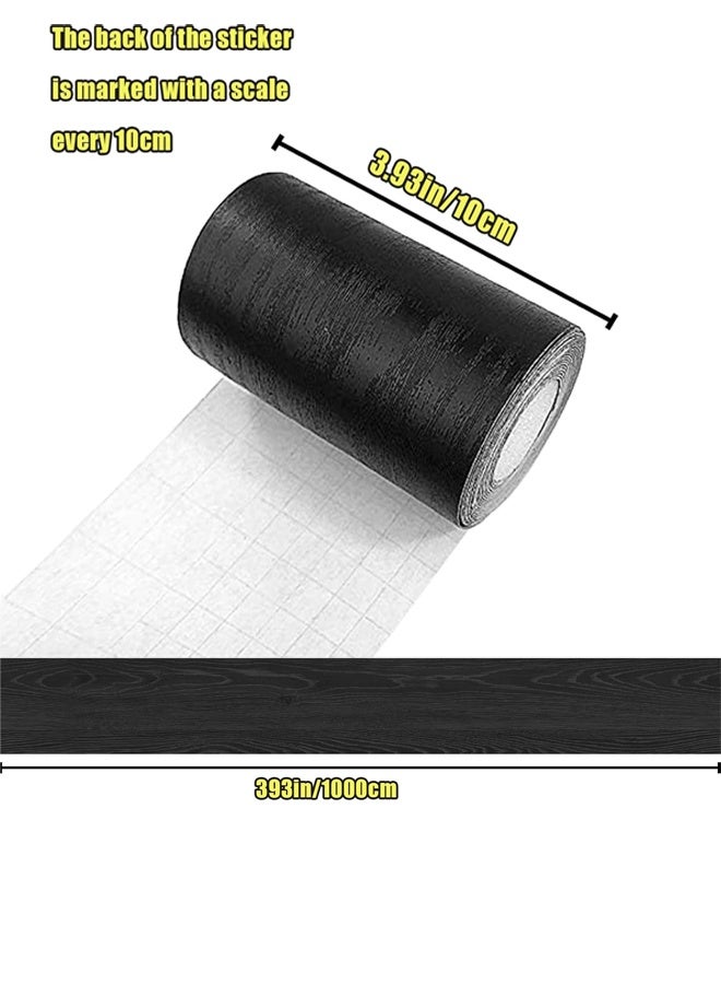 RAWAID 10M Black Wood Grain Removable PVC Waterproof Border Wall Decor Removable Self Adhesive Kitchen Bathroom Tiles Sticker Wallpape - Image 4
