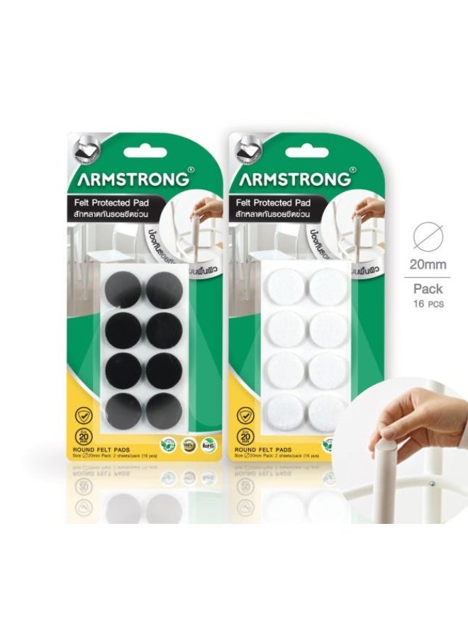 آرمسترونغ وسادة دائرية 20ملم  (أبيض)  ورقتين تحتوي على 16 قطعة - Image 1