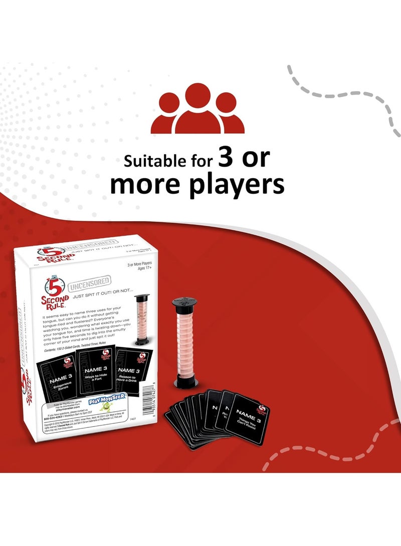 5 Second Rule ARGT 5 Second Rule Uncensored - Hilarious Adult Party Game | Fast-Paced Card Game for Game Night | Ages 17+ | Party Game for Friends | Outrageous & Unexpected Answers Guaranteed! - Image 4