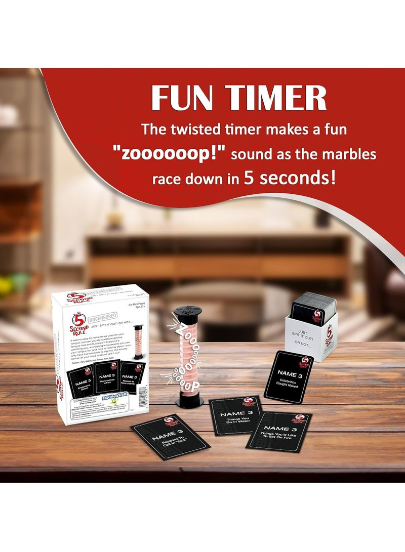 5 Second Rule ARGT 5 Second Rule Uncensored - Hilarious Adult Party Game | Fast-Paced Card Game for Game Night | Ages 17+ | Party Game for Friends | Outrageous & Unexpected Answers Guaranteed! - Image 5