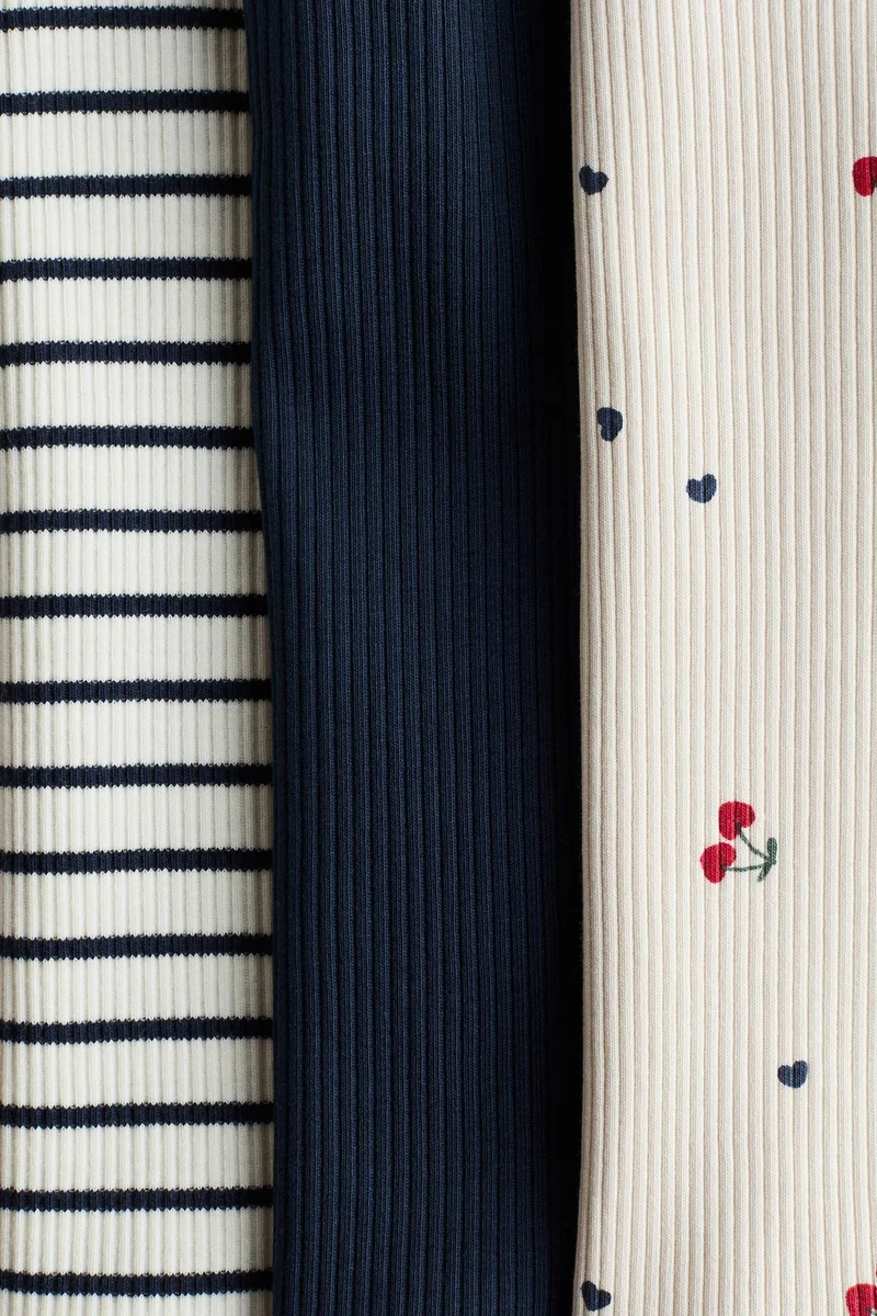 H&M 3-pack cotton tops