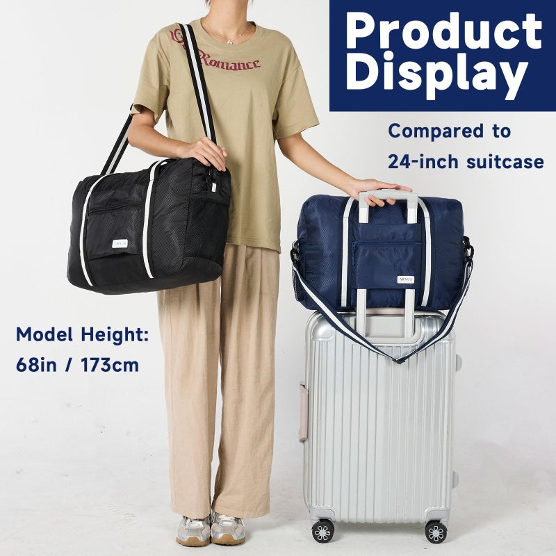 Arxus Foldable Tote Bag for Travel Expandable Lightweight Carry On Luggage 22L Packable Duffle Bag for Traveling - Image 2