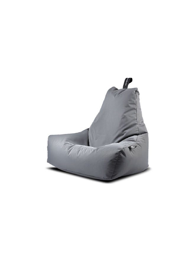 Extreme Lounging Outdoor Lounge-Worthy Lightweight UV-Resistant Fabric Soft Bean Bag Grey  Large B-BAG GREY - Image 1