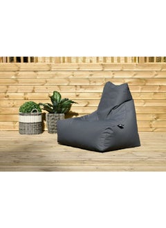 Extreme Lounging Outdoor Lounge-Worthy Lightweight UV-Resistant Fabric Soft Bean Bag Grey  Large B-BAG GREY  - Image 2