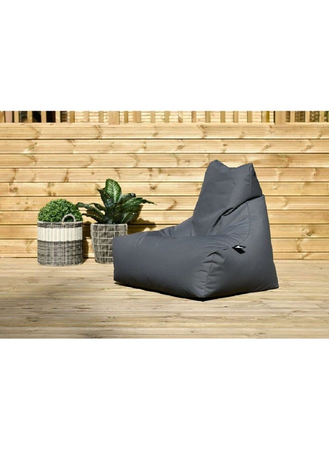 Extreme Lounging Outdoor Lounge-Worthy Lightweight UV-Resistant Fabric Soft Bean Bag Grey  Large B-BAG GREY - Image 2
